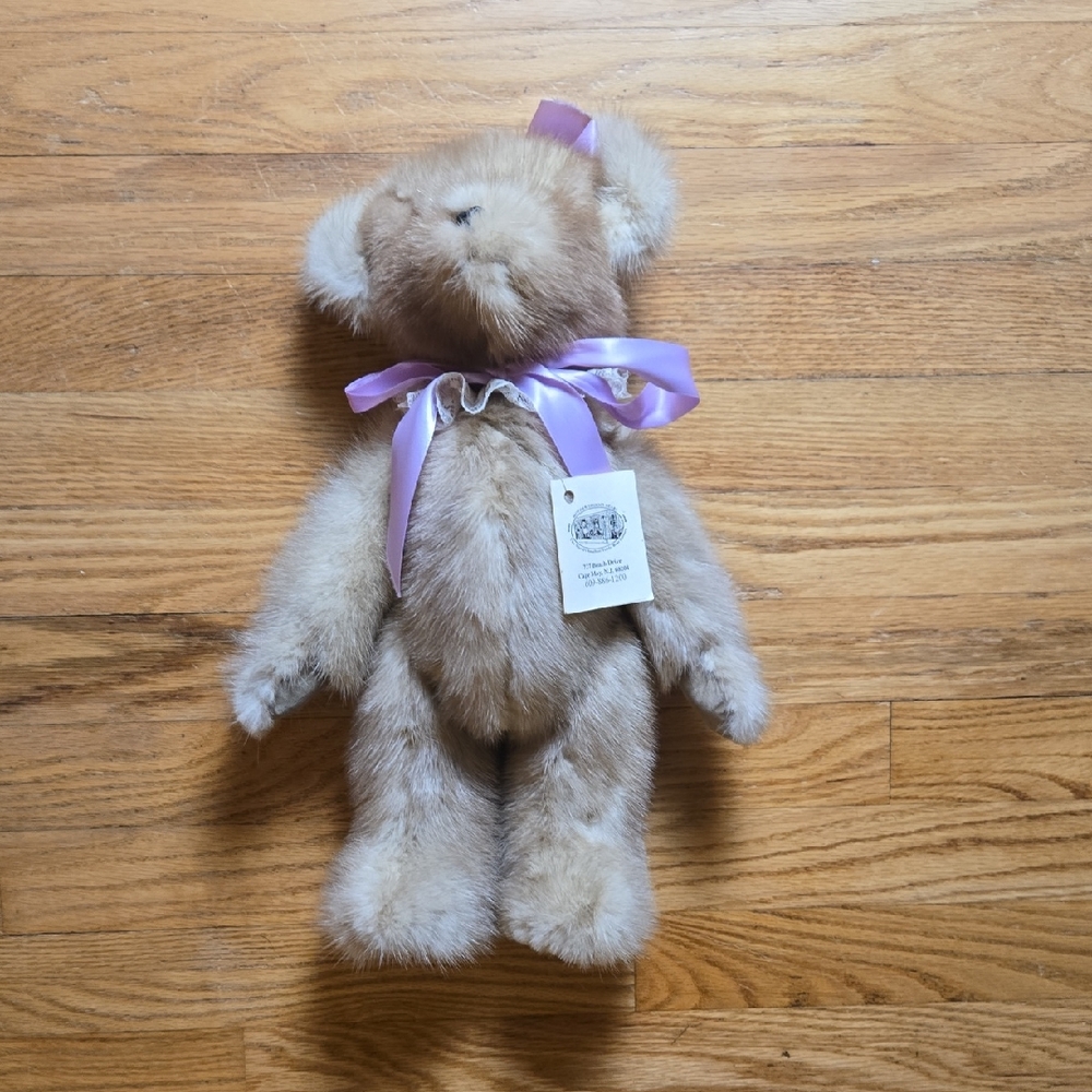 Vintage Mother Grimm's Bears handmade genuine mink fur jointed teddy bear